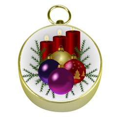 Candles Christmas Tree Decorations Gold Compasses