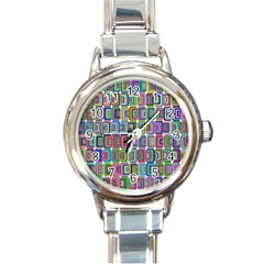 Psychedelic 70 S 1970 S Abstract Round Italian Charm Watch