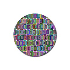 Psychedelic 70 S 1970 S Abstract Rubber Round Coaster (4 pack) 