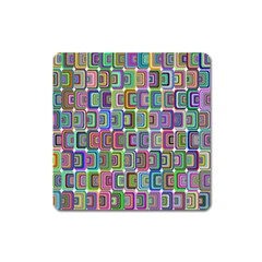 Psychedelic 70 S 1970 S Abstract Square Magnet