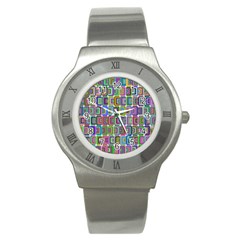 Psychedelic 70 S 1970 S Abstract Stainless Steel Watch