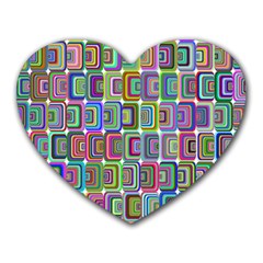 Psychedelic 70 S 1970 S Abstract Heart Mousepads