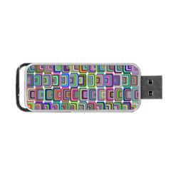 Psychedelic 70 S 1970 S Abstract Portable USB Flash (Two Sides)