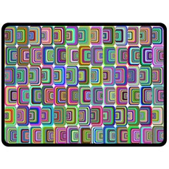 Psychedelic 70 S 1970 S Abstract Double Sided Fleece Blanket (Large) 