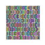 Psychedelic 70 S 1970 S Abstract Small Satin Scarf (Square) Front