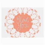 Mandala I Love You Large Glasses Cloth (2-Side) Front