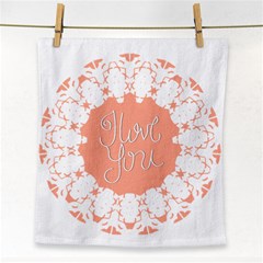 Mandala I Love You Face Towel by Nexatart