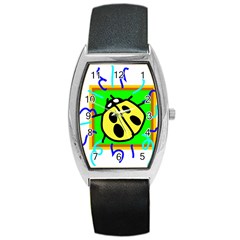 Insect Ladybug Barrel Style Metal Watch