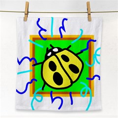 Insect Ladybug Face Towel by Nexatart