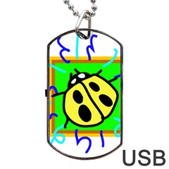 Insect Ladybug Dog Tag Usb Flash (two Sides) by Nexatart