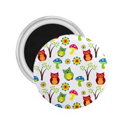 Cute Owl Wallpaper Pattern 2 25  Magnets by Nexatart