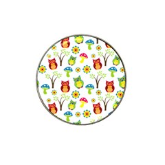 Cute Owl Wallpaper Pattern Hat Clip Ball Marker by Nexatart