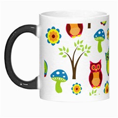 Cute Owl Wallpaper Pattern Morph Mugs by Nexatart