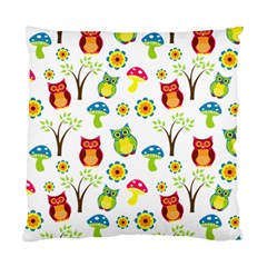 Cute Owl Wallpaper Pattern Standard Cushion Case (one Side) by Nexatart