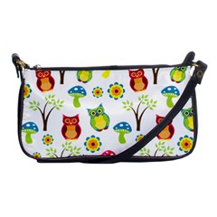 Cute Owl Wallpaper Pattern Shoulder Clutch Bags by Nexatart