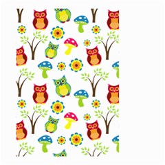 Cute Owl Wallpaper Pattern Small Garden Flag (two Sides) by Nexatart