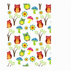 Cute Owl Wallpaper Pattern Large Garden Flag (two Sides)