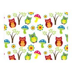 Cute Owl Wallpaper Pattern Double Sided Flano Blanket (mini)  by Nexatart