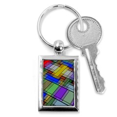 Abstract Background Pattern Key Chains (rectangle) 