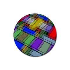 Abstract Background Pattern Rubber Coaster (round) 