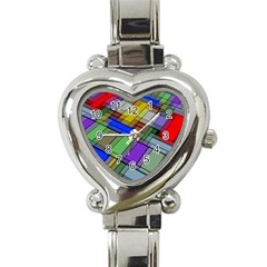 Abstract Background Pattern Heart Italian Charm Watch by Nexatart