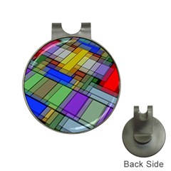 Abstract Background Pattern Hat Clips With Golf Markers