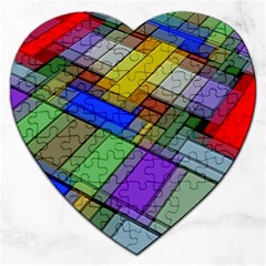 Abstract Background Pattern Jigsaw Puzzle (heart) by Nexatart