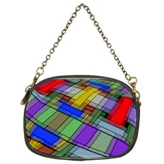 Abstract Background Pattern Chain Purses (one Side) 