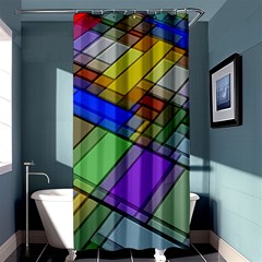 Abstract Background Pattern Shower Curtain 36  X 72  (stall) 