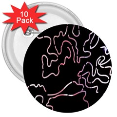 Abstract Glare Visual Art 3  Buttons (10 Pack)  by Nexatart