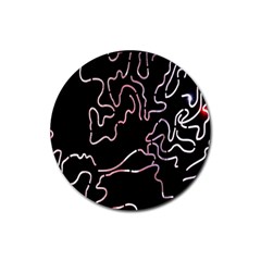 Abstract Glare Visual Art Rubber Coaster (round)  by Nexatart