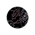 Abstract Glare Visual Art Rubber Round Coaster (4 pack)  Front