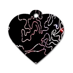 Abstract Glare Visual Art Dog Tag Heart (one Side) by Nexatart