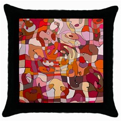 Abstract Abstraction Pattern Modern Throw Pillow Case (black) by Nexatart