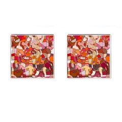 Abstract Abstraction Pattern Modern Cufflinks (square) by Nexatart