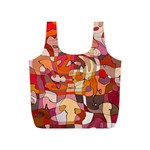 Abstract Abstraction Pattern Modern Full Print Recycle Bags (S)  Front