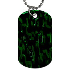 Abstract Art Background Green Dog Tag (two Sides)