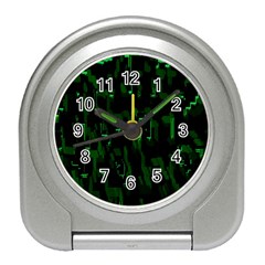 Abstract Art Background Green Travel Alarm Clocks by Nexatart