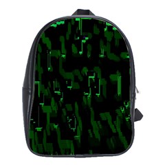 Abstract Art Background Green School Bags(large) 