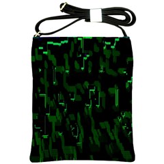 Abstract Art Background Green Shoulder Sling Bags by Nexatart