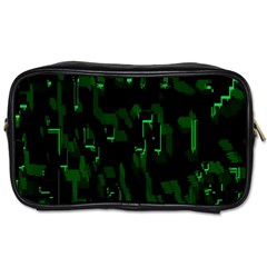 Abstract Art Background Green Toiletries Bags