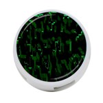 Abstract Art Background Green 4-Port USB Hub (One Side) Front