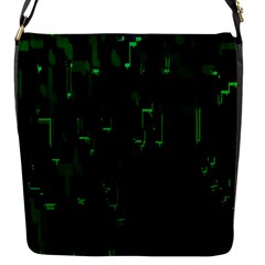 Abstract Art Background Green Flap Messenger Bag (s)