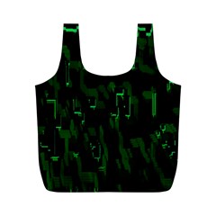 Abstract Art Background Green Full Print Recycle Bags (m)  by Nexatart