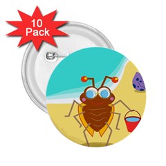 Animal Nature Cartoon Bug Insect 2 25  Buttons (10 Pack)  by Nexatart