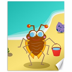 Animal Nature Cartoon Bug Insect Canvas 16  X 20   by Nexatart