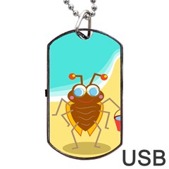 Animal Nature Cartoon Bug Insect Dog Tag Usb Flash (one Side) by Nexatart