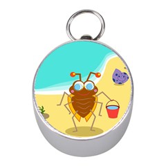 Animal Nature Cartoon Bug Insect Mini Silver Compasses by Nexatart