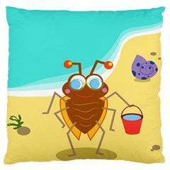 Animal Nature Cartoon Bug Insect Standard Flano Cushion Case (one Side) by Nexatart