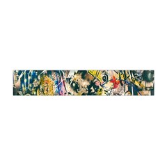 Art Graffiti Abstract Lines Flano Scarf (mini) by Nexatart